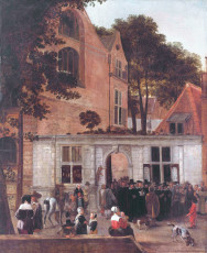 A graduation ceremony at Leiden University about 1650