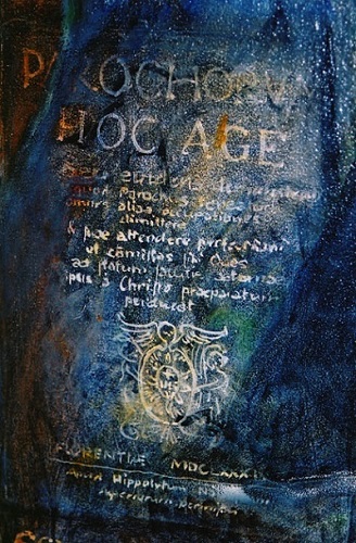Detail from painting by Adolf Meister SJ inspired by Parachorum hoc age